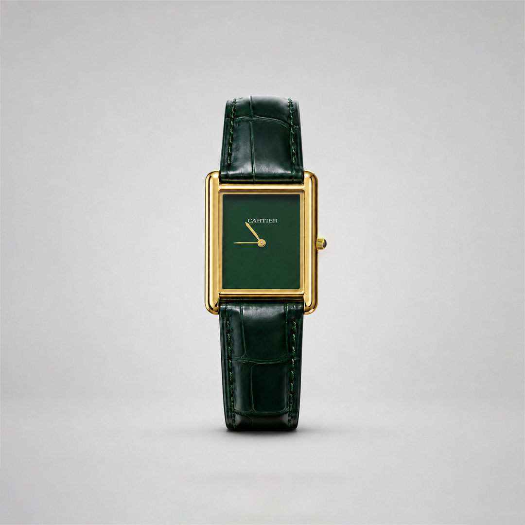 Cartier Tank Louis Wrist Watch Green Edition