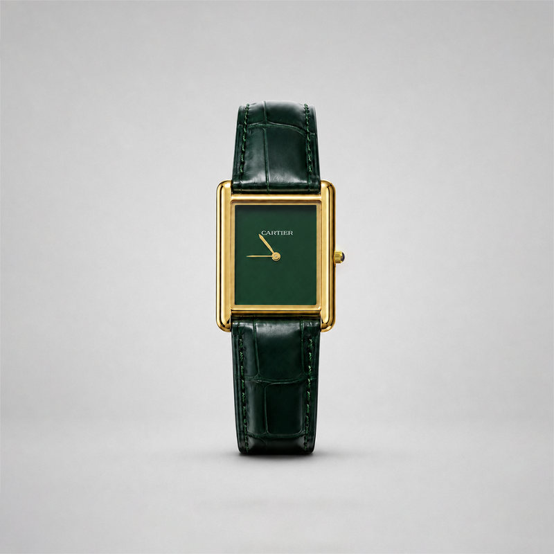 Cartier Tank Louis Wrist Watch Green Edition