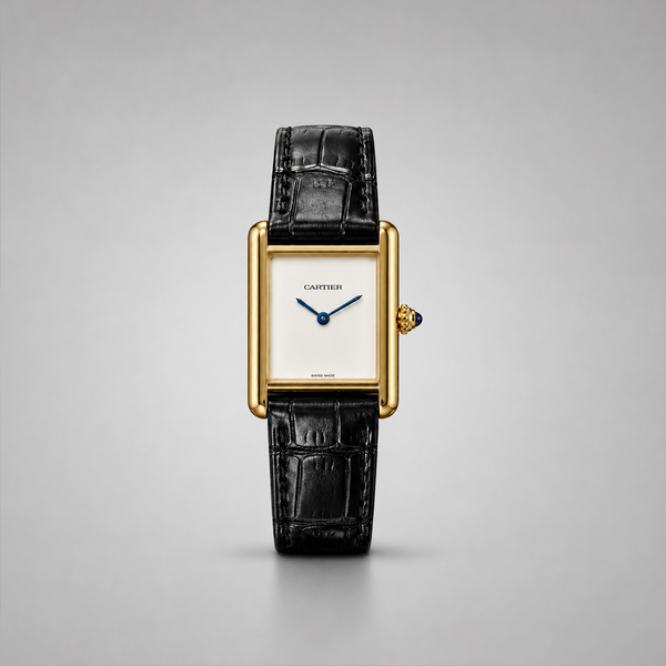 Cartier Tank Louis - Classic White Dial with Black Leather Strap (Premium A+ Quality)