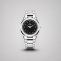 Elegant Silver Steel Edition Midnight Black Dial
