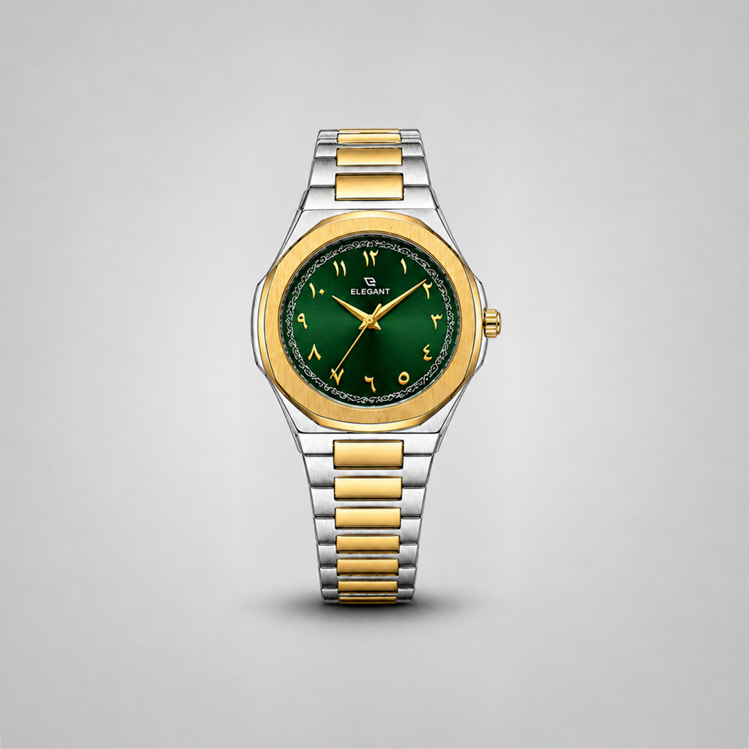 Elegant Two-Tone Gold Edition Green Dial