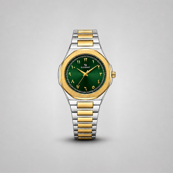 Elegant Two-Tone Gold Edition Green Dial