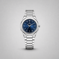 Elegant Silver Steel Edition  Royal Blue Dial