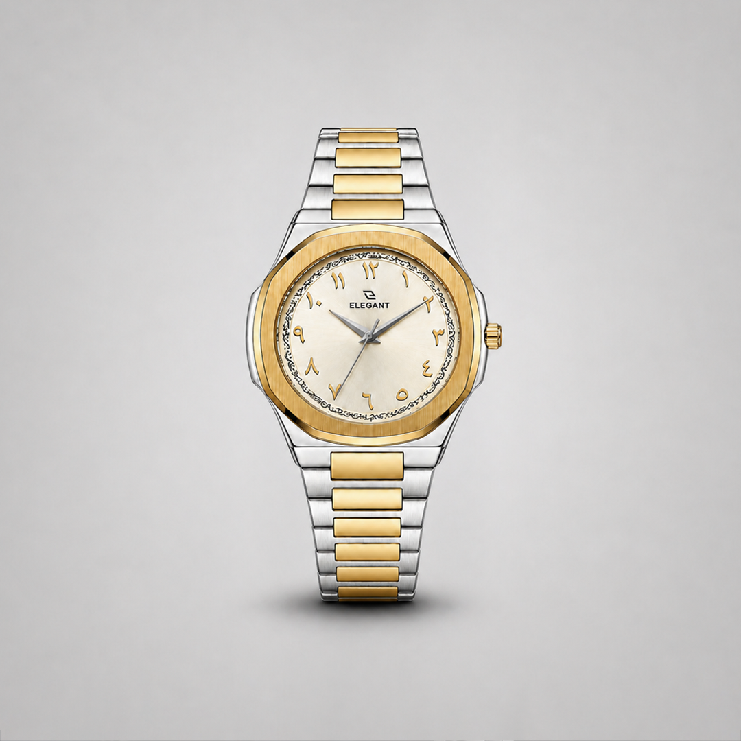 Elegant Two-Tone Gold Edition Silver Dial