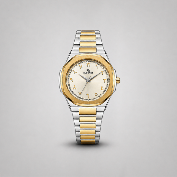 Elegant Two-Tone Gold Edition Silver Dial