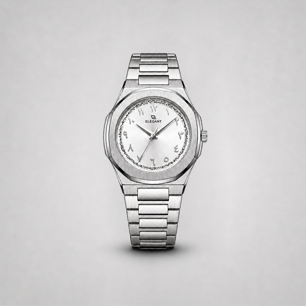 Elegant Silver Steel Edition   Pearl White Dial