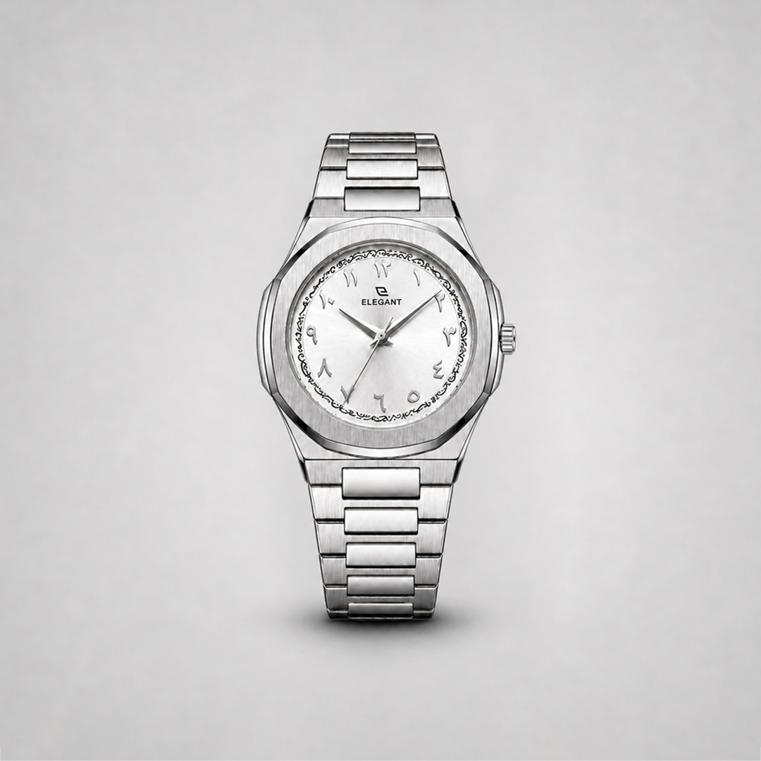 Elegant Silver Steel Edition   Pearl White Dial