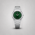 Elegant Silver Steel Edition Green Dial