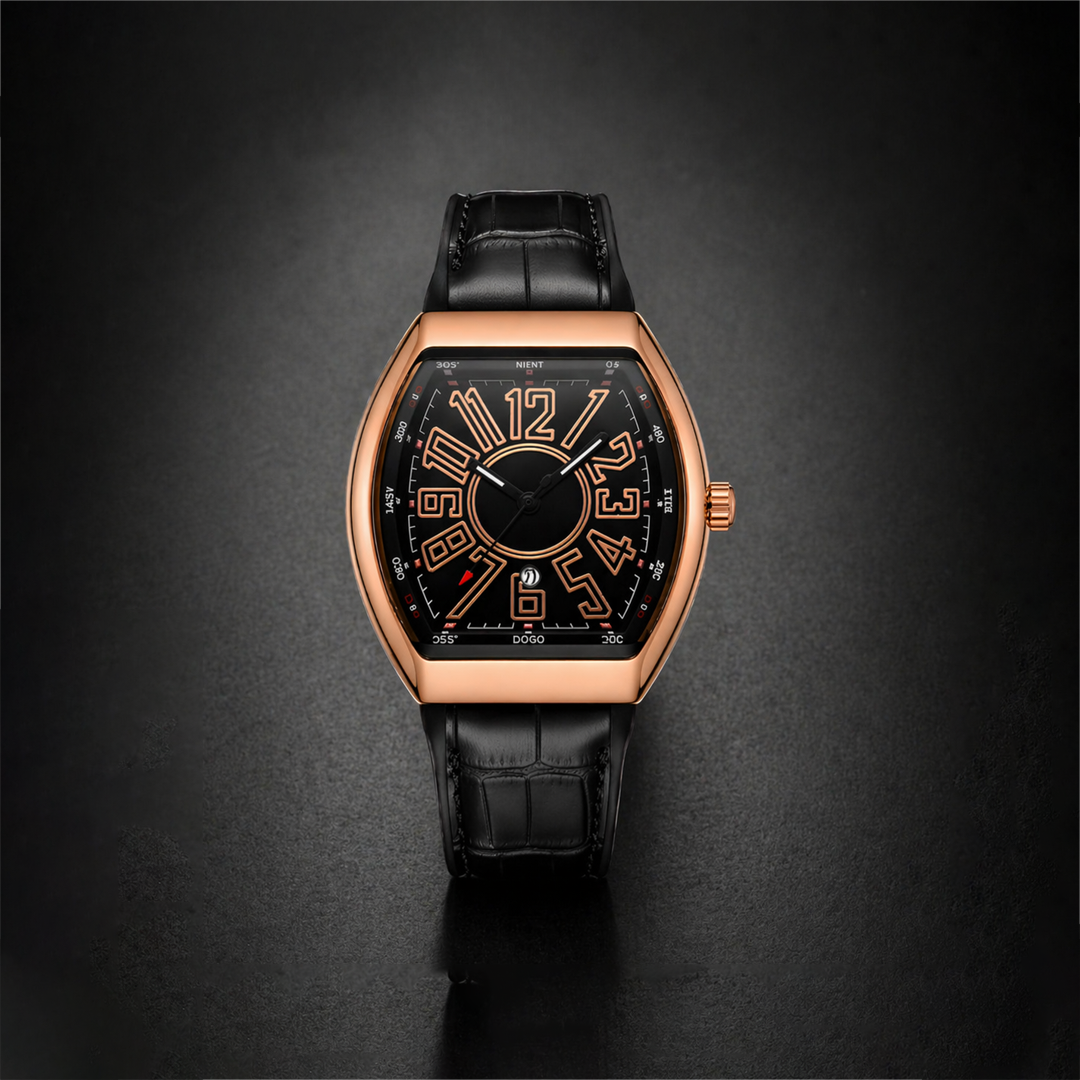Franck Mullar Vanguard Rose Gold Black Dial