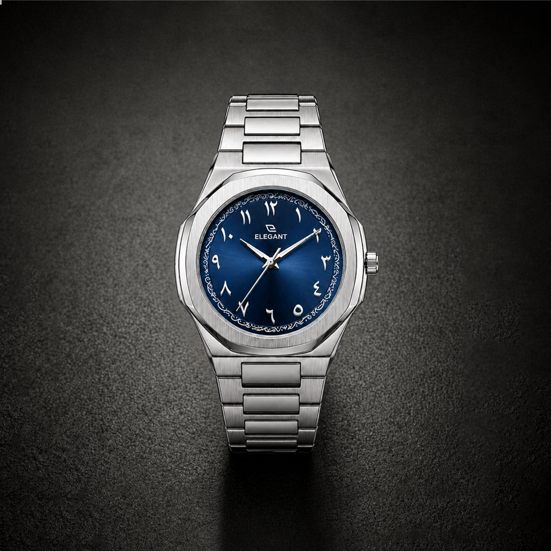 Elegant Silver Steel Edition  Royal Blue Dial