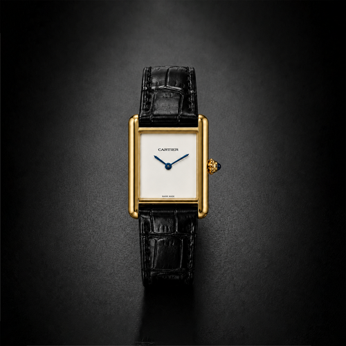 Cartier Tank Louis - Classic White Dial with Black Leather Strap (Premium A+ Quality)