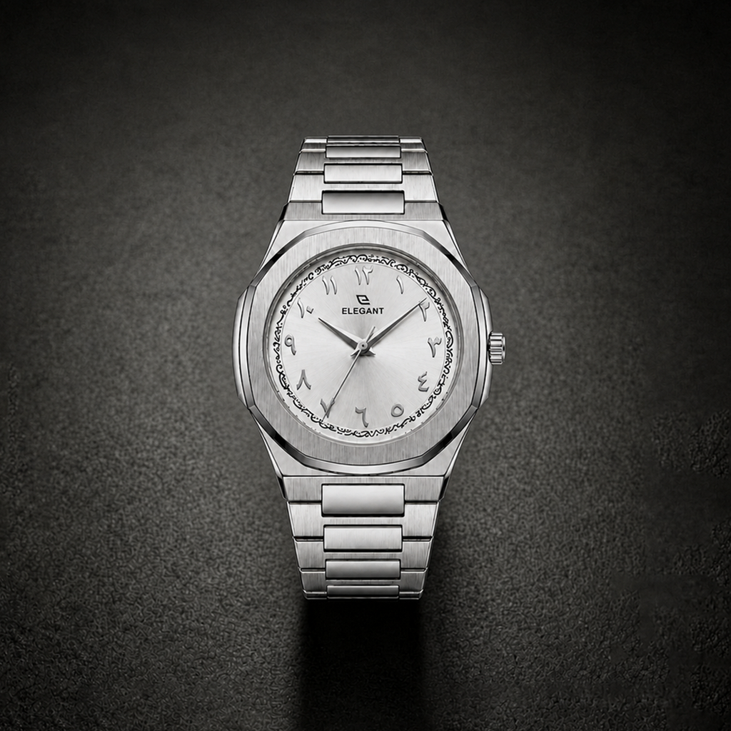 Elegant Silver Steel Edition   Pearl White Dial