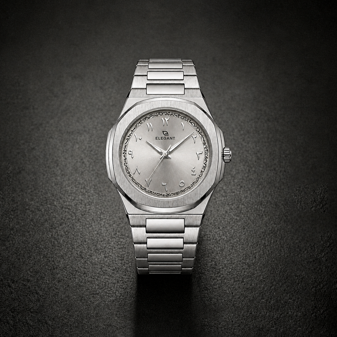 Elegant Silver Steel Edition - Silver Moon Dial