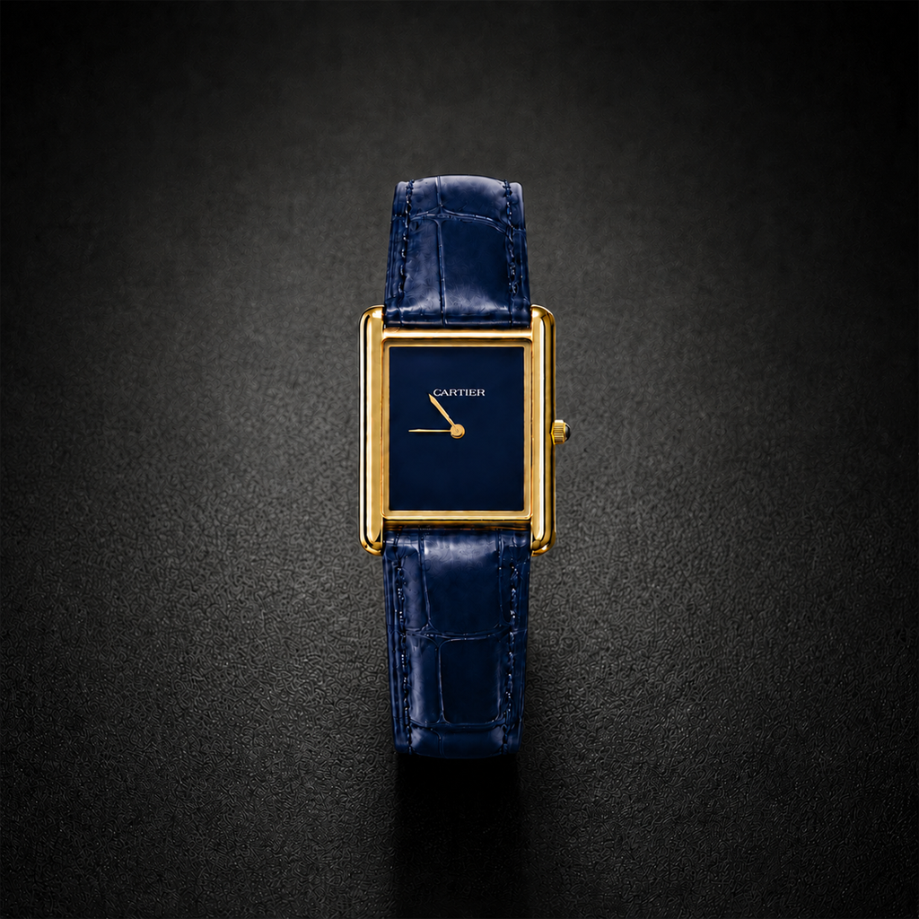 Cartier Tank Louis Wrist Watch Blue Edition