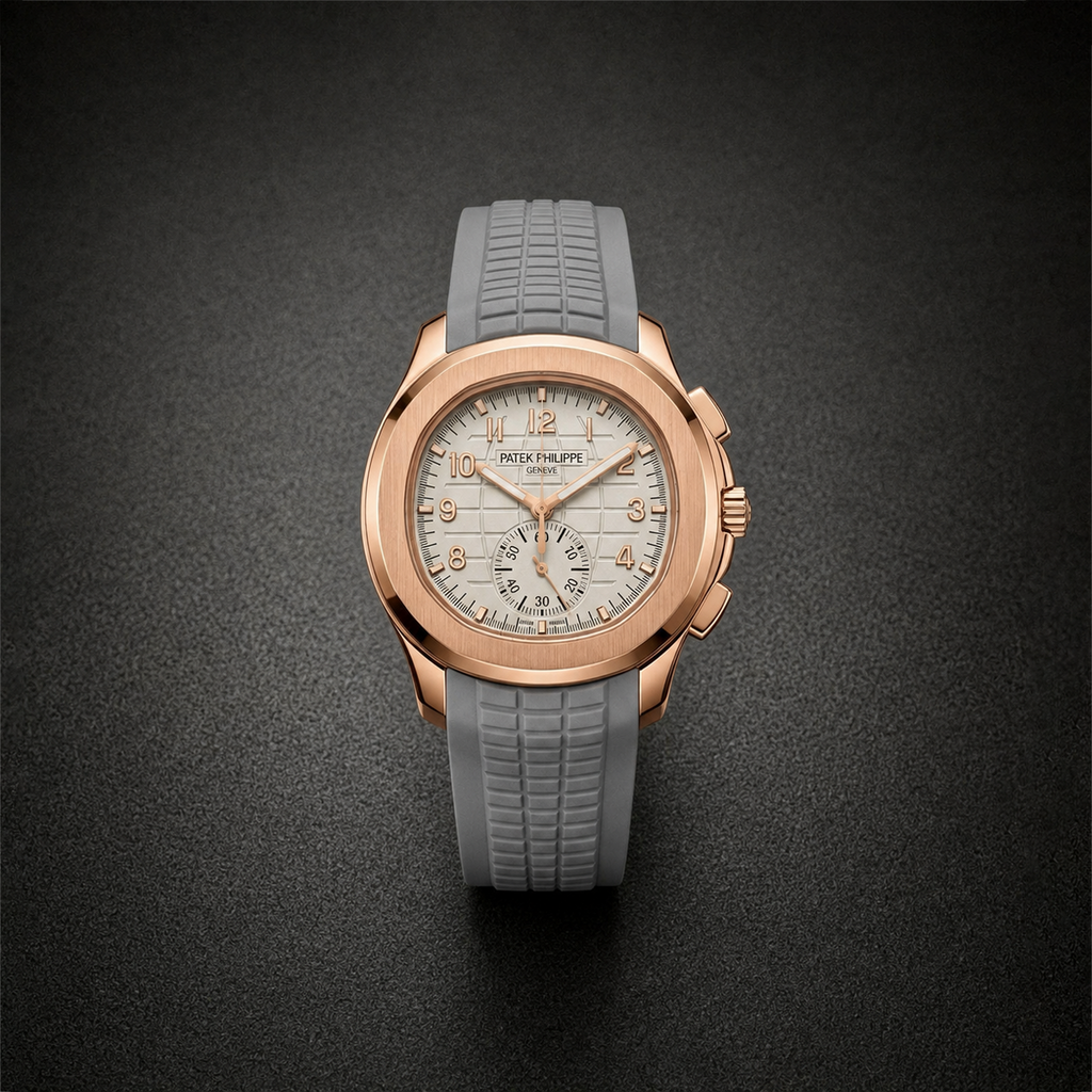 Patek Philippe Aquanaut Chronograph Rose Gold - Elegant White Dial Edition