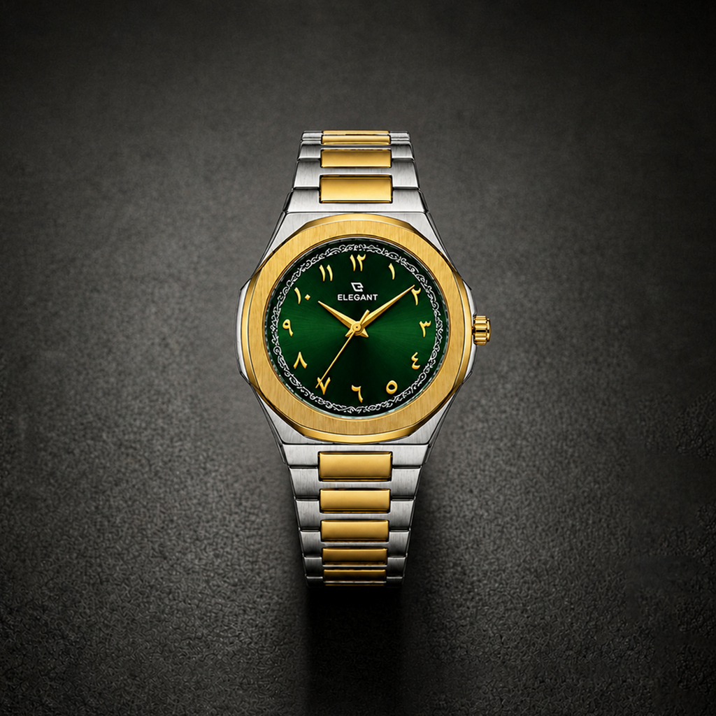 Elegant Two-Tone Gold Edition Green Dial