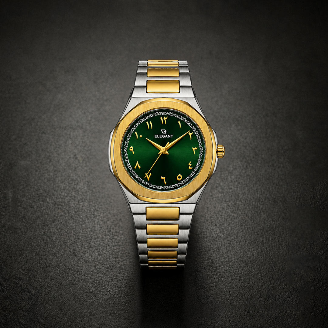 Elegant Two-Tone Gold Edition Green Dial