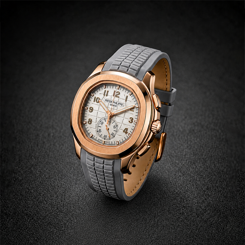 Patek Philippe Aquanaut Chronograph Rose Gold - Elegant White Dial Edition