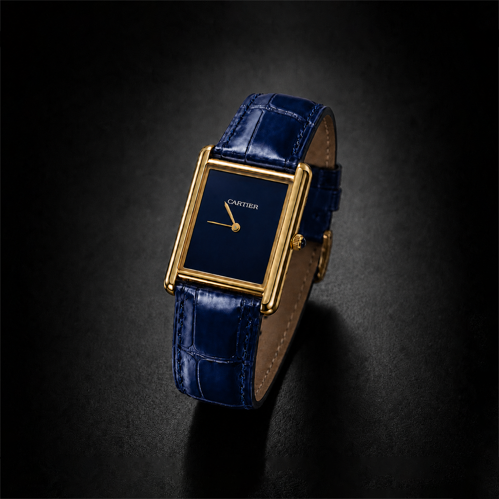 Cartier Tank Louis Wrist Watch Blue Edition