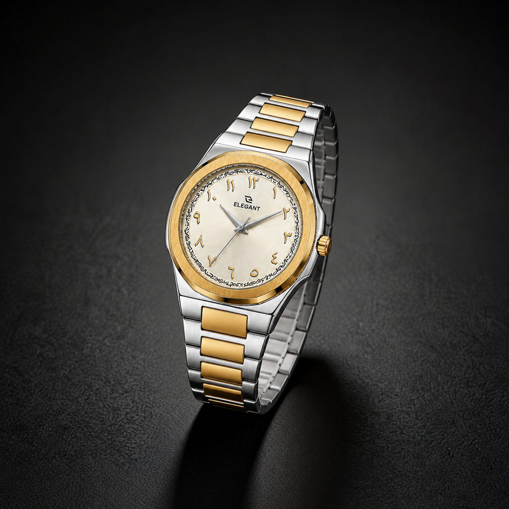 Elegant Two-Tone Gold Edition Silver Dial