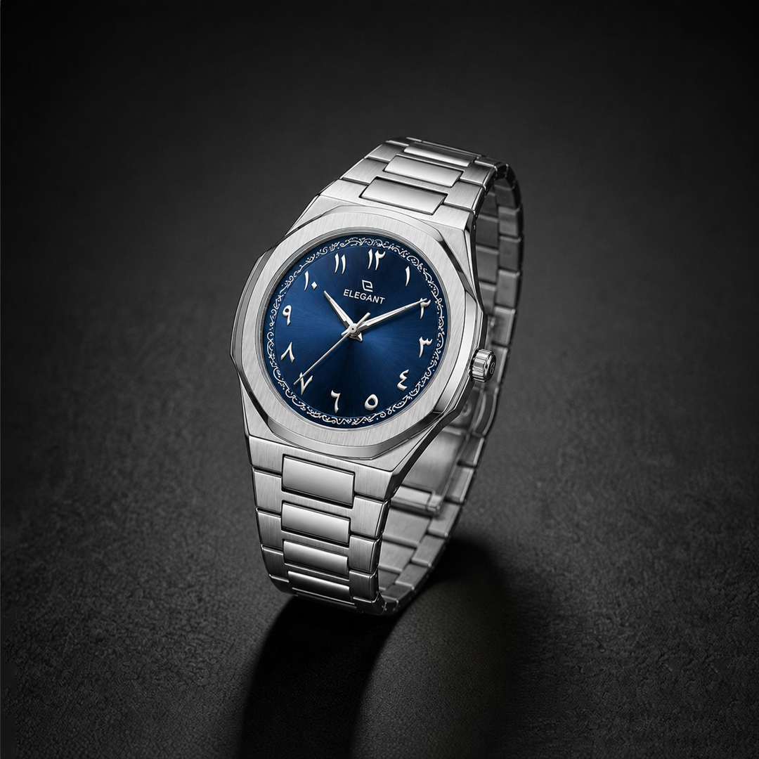 Elegant Silver Steel Edition  Royal Blue Dial