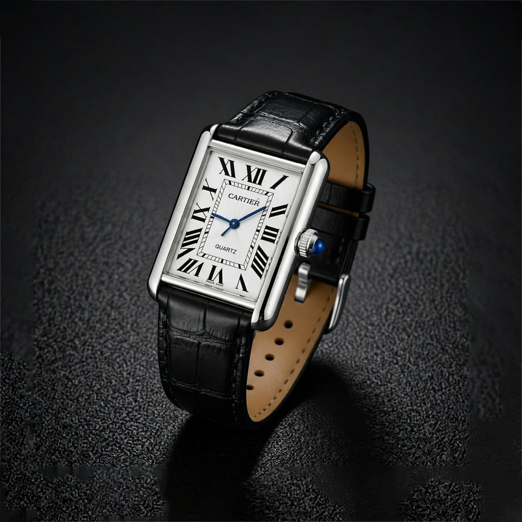 Cartier Tank Must Wrist Watch Black & White Edition