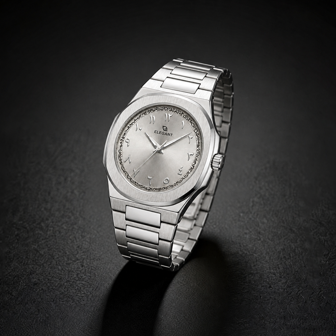 Elegant Silver Steel Edition - Silver Moon Dial