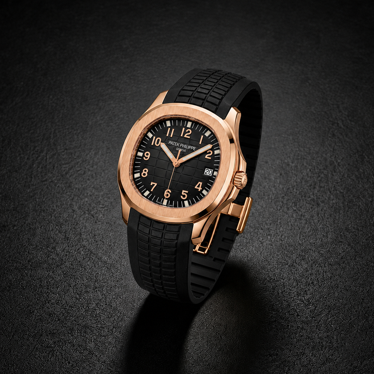 Patek Philippe Aquanaut Black Dial – Rose Gold Luxury Edition