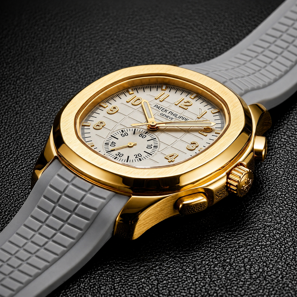 Patek Philippe Aquanaut Chronograph Rose Gold - Elegant White Dial Edition