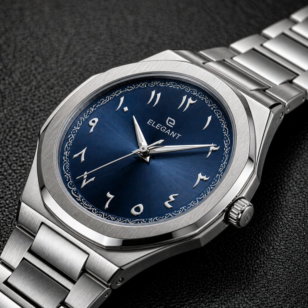Elegant Silver Steel Edition  Royal Blue Dial