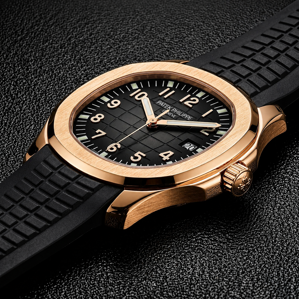 Patek Philippe Aquanaut Black Dial – Rose Gold Luxury Edition