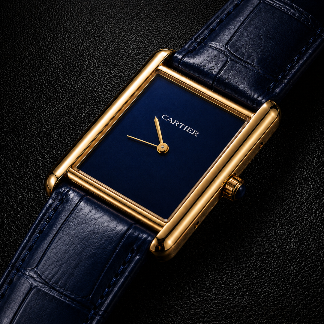 Cartier Tank Louis Wrist Watch Blue Edition