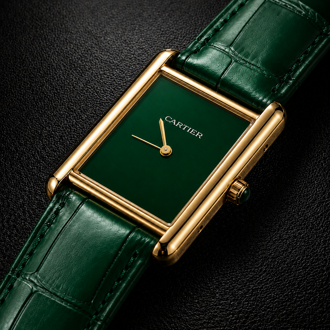 Cartier Tank Louis Wrist Watch Green Edition