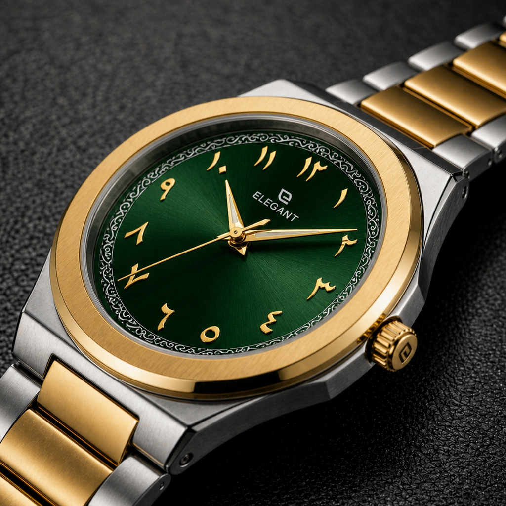 Elegant Two-Tone Gold Edition Green Dial