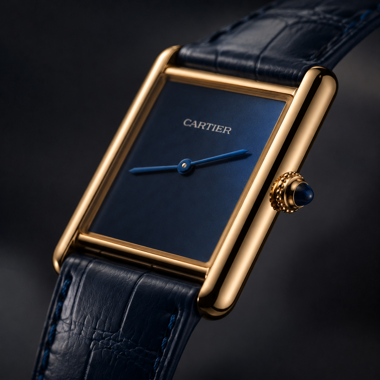 Cartier Tank Louis - Midnight Blue Lacquer Edition (Premium A+ Quality)
