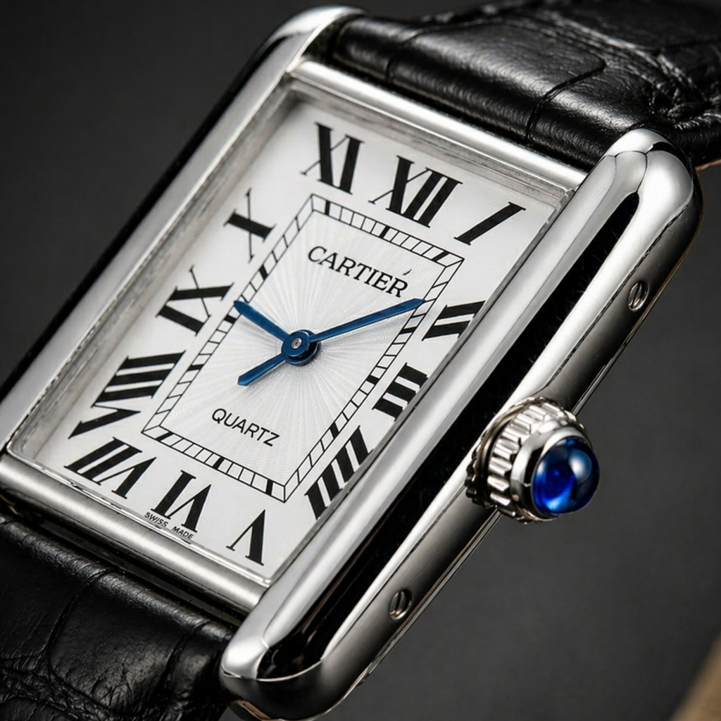 Cartier Tank Must Wrist Watch Black & White Edition