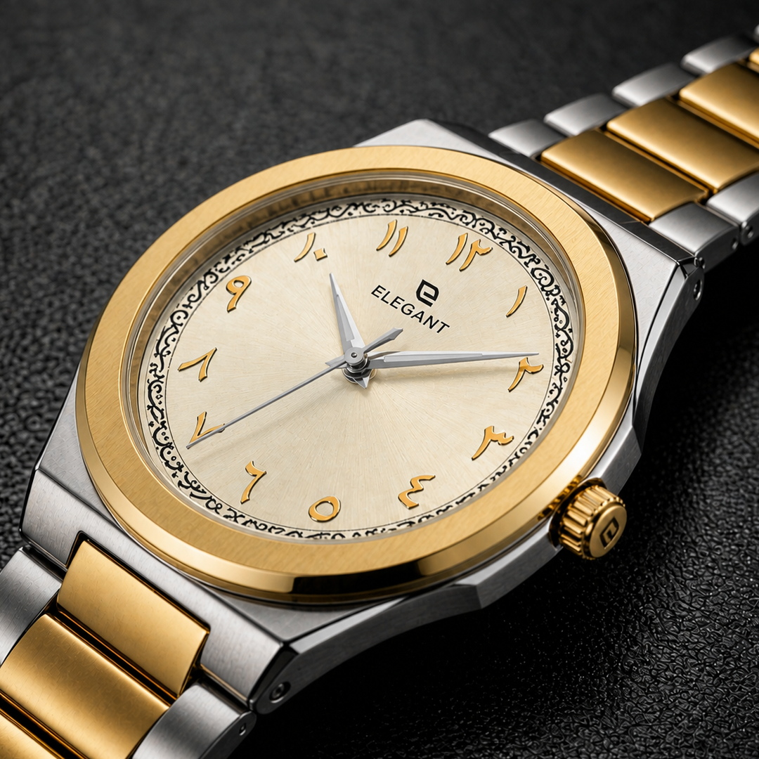 Elegant Two-Tone Gold Edition Silver Dial