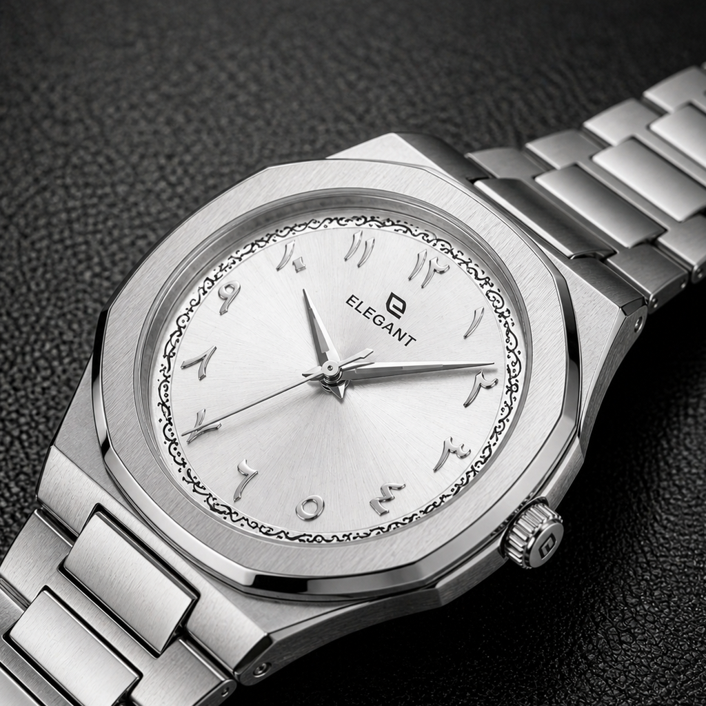 Elegant Silver Steel Edition   Pearl White Dial