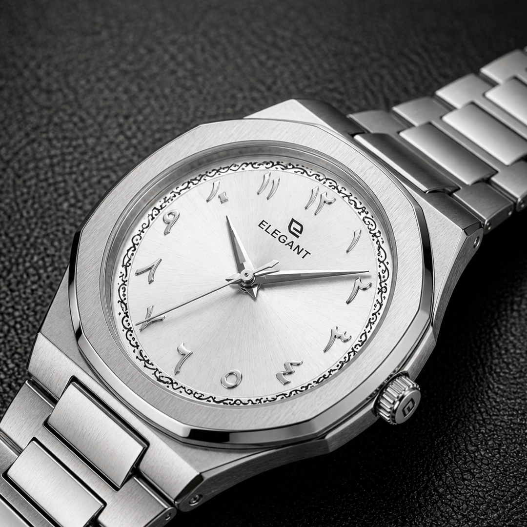 Elegant Silver Steel Edition   Pearl White Dial