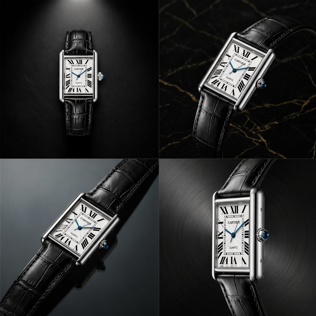 Cartier Tank Must Wrist Watch Black & White Edition