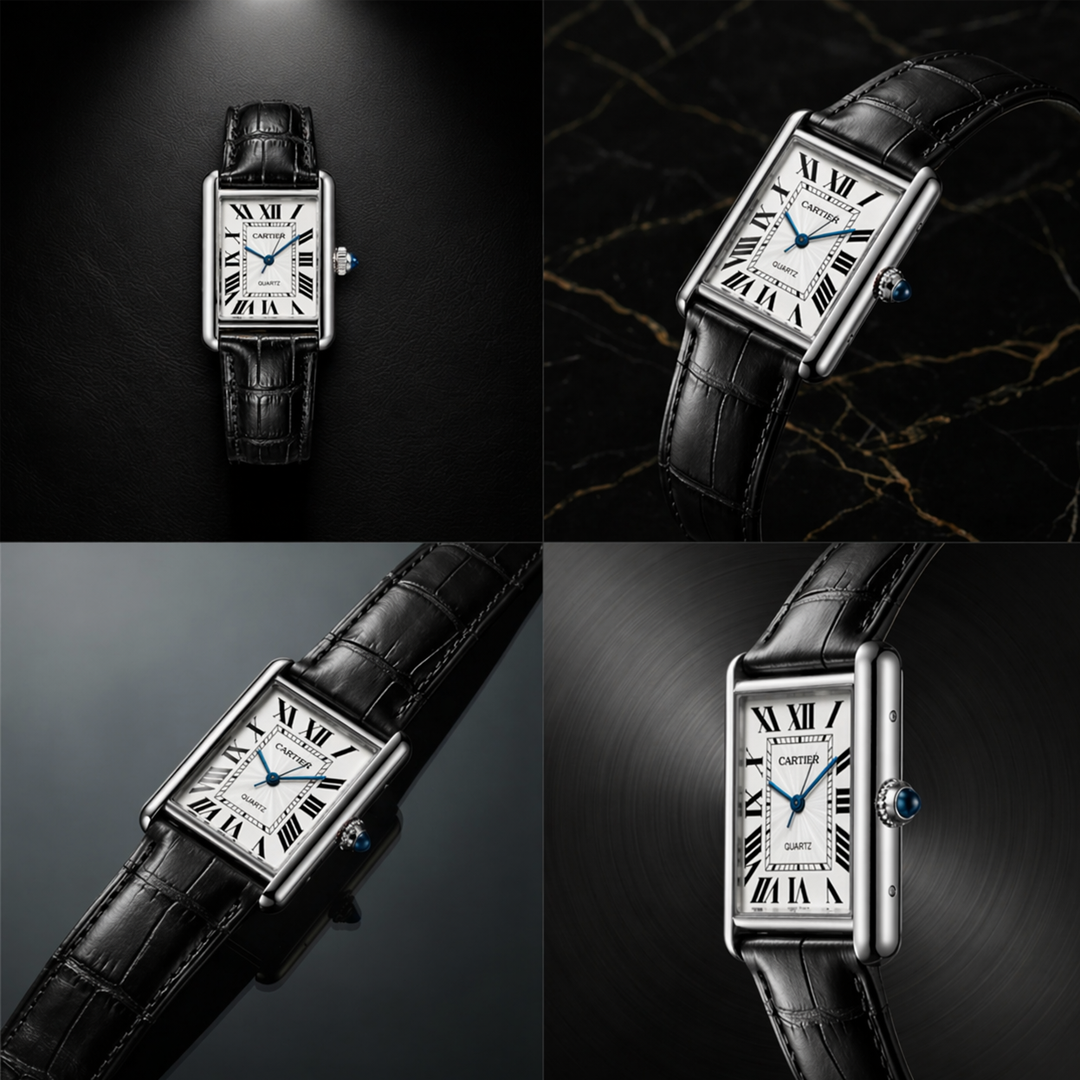Cartier Tank Must Wrist Watch Black & White Edition