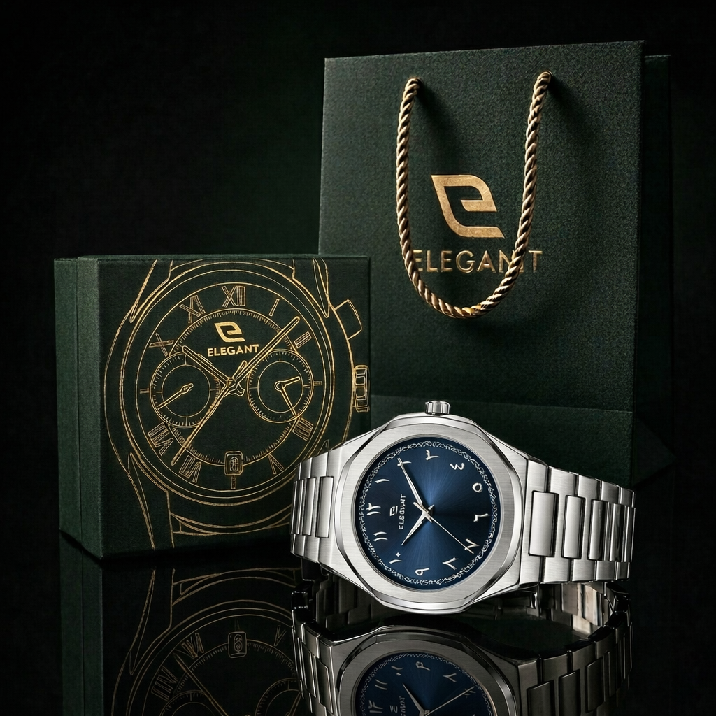 Elegant Silver Steel Edition  Royal Blue Dial