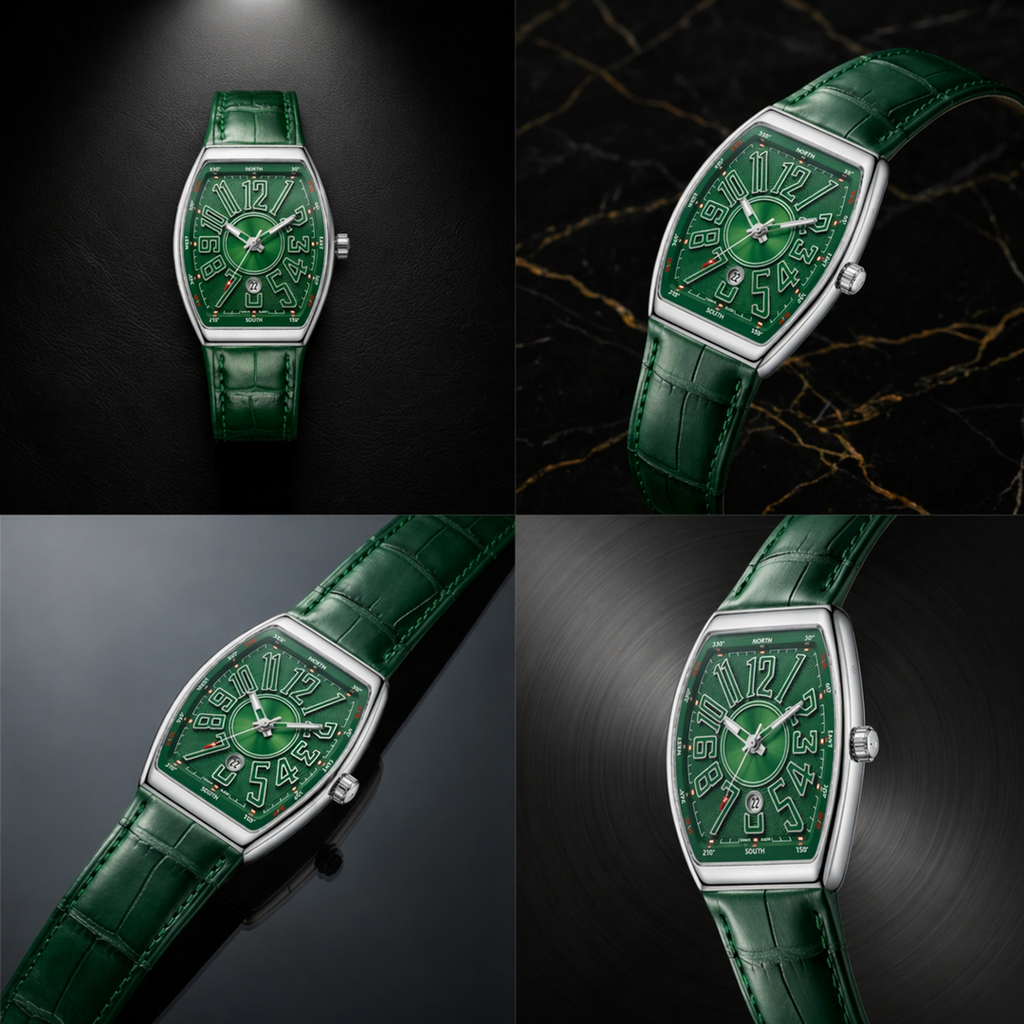 Franck Mullar Vanguard Silver Emerald Green