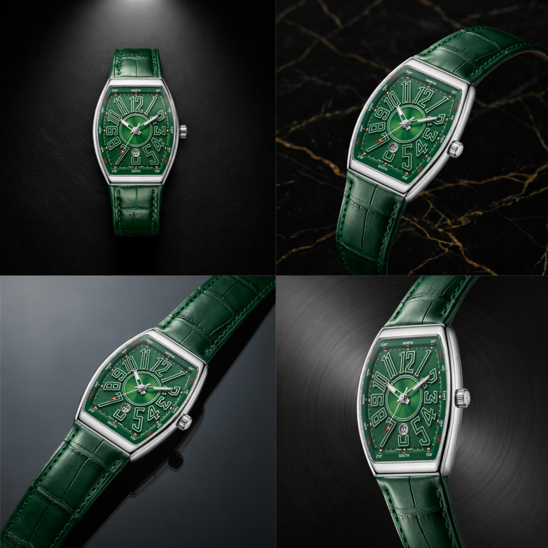 Franck Mullar Vanguard Silver Emerald Green
