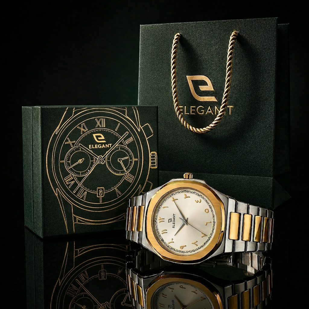 Elegant Two-Tone Gold Edition Silver Dial