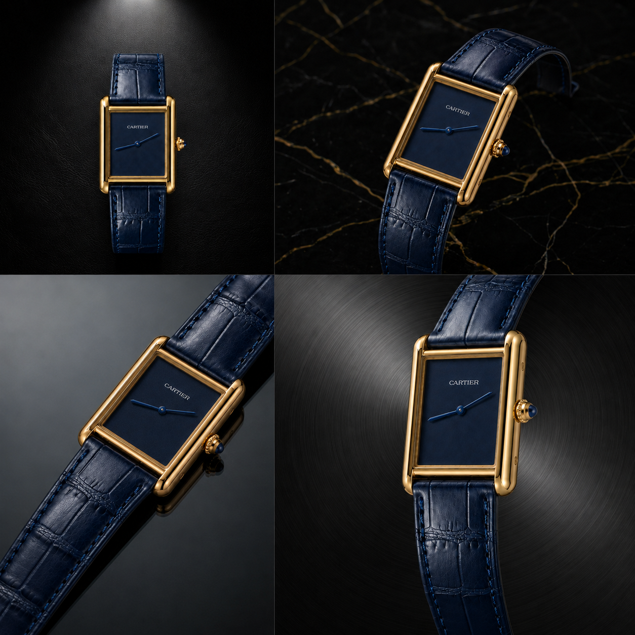 Cartier Tank Louis - Midnight Blue Lacquer Edition (Premium A+ Quality)