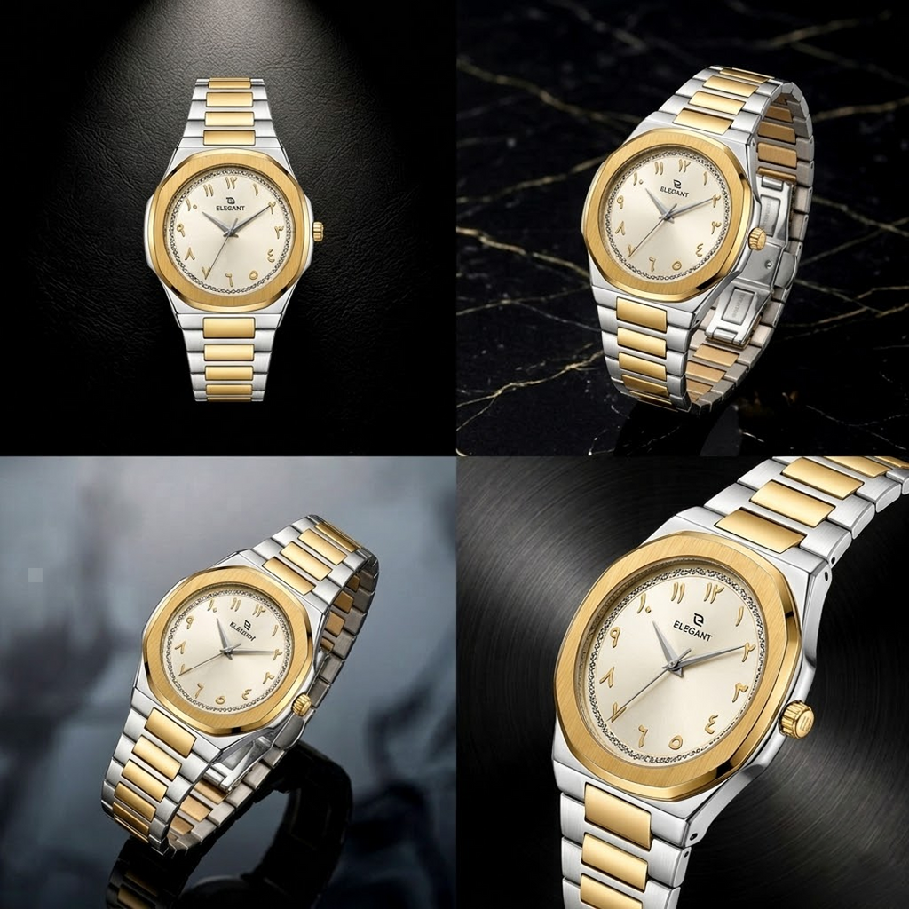 Elegant Two-Tone Gold Edition Silver Dial