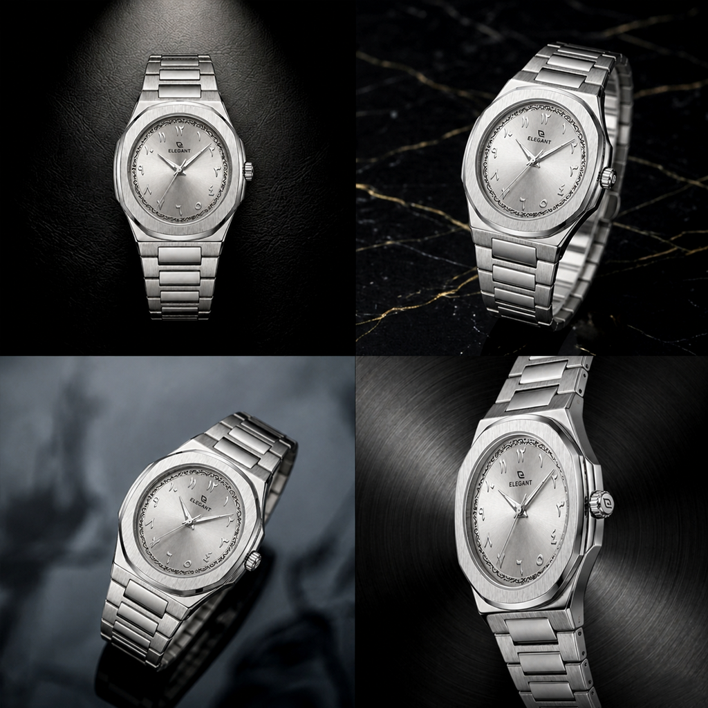 Elegant Silver Steel Edition - Silver Moon Dial