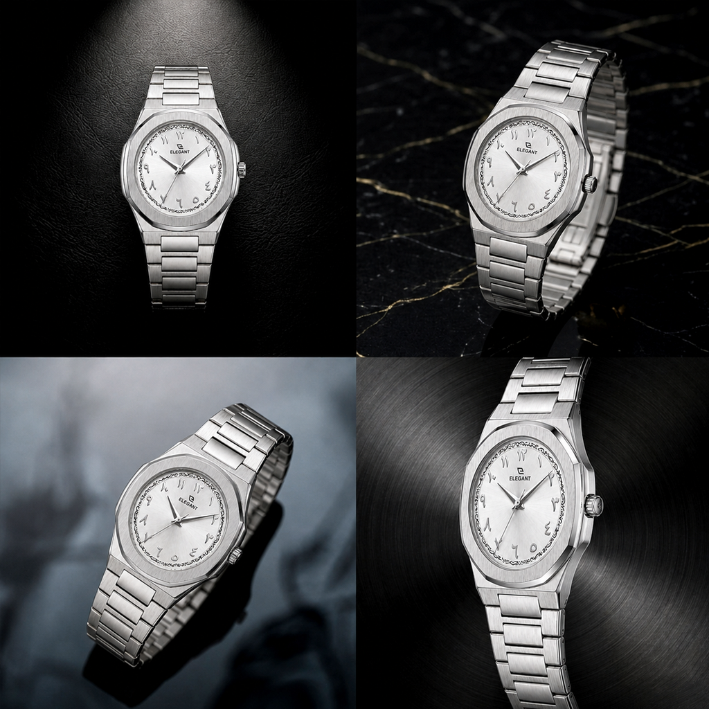 Elegant Silver Steel Edition   Pearl White Dial