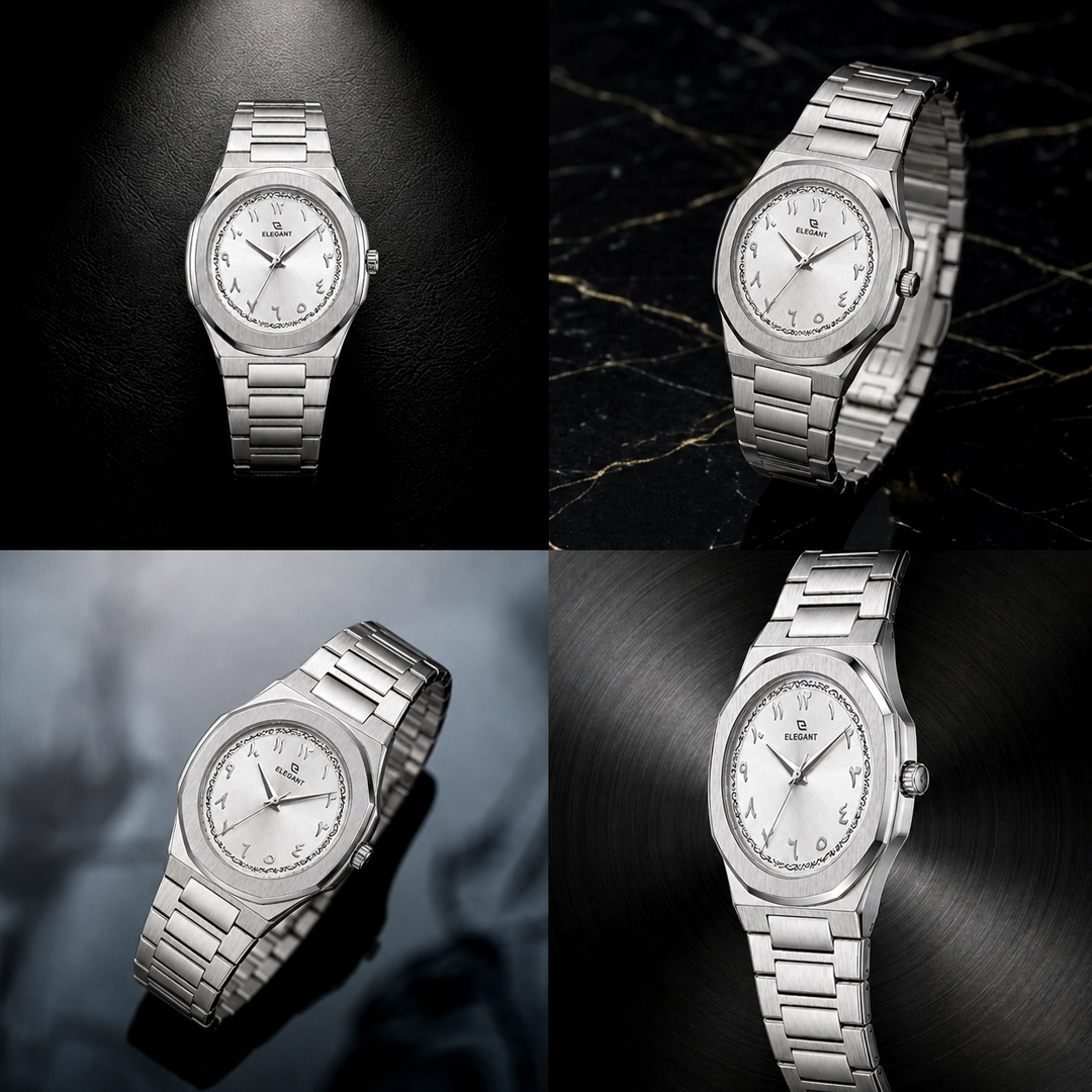 Elegant Silver Steel Edition   Pearl White Dial